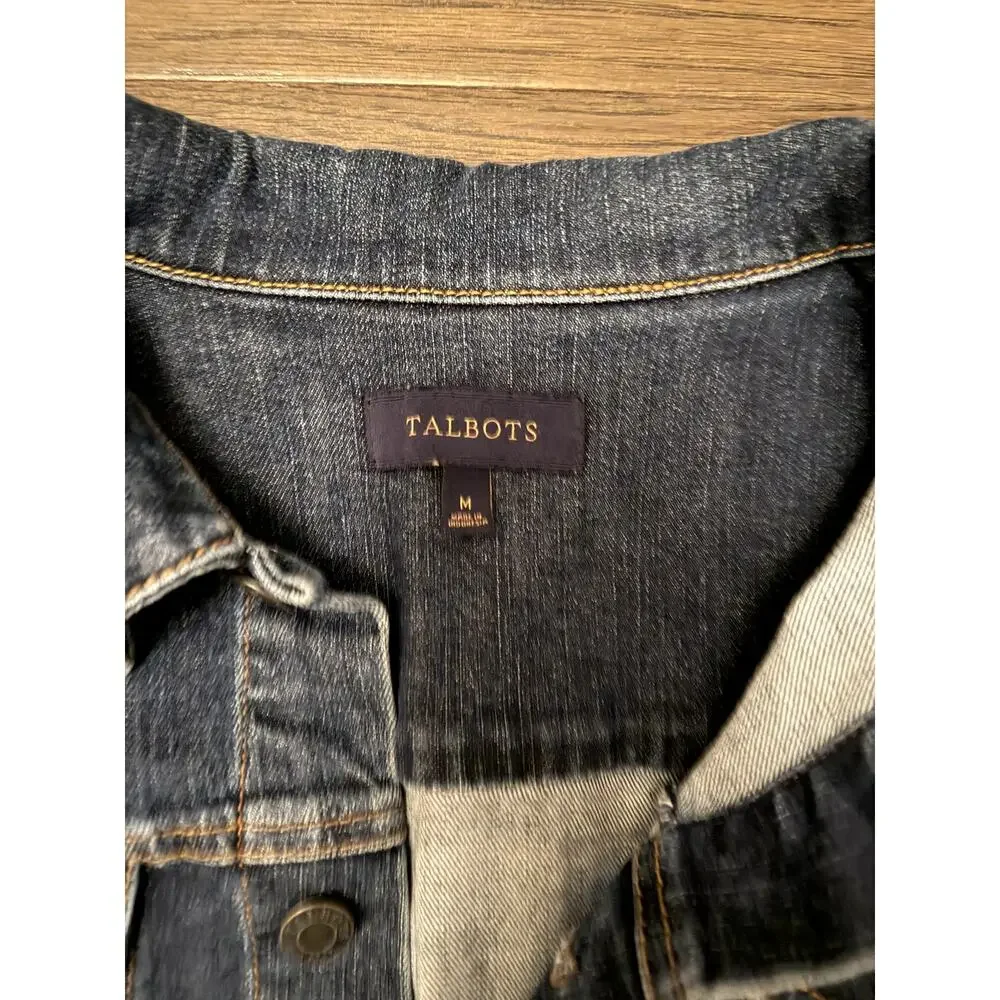 Talbots Women's Classic Denim Jacket - Medium Blue Wash‎